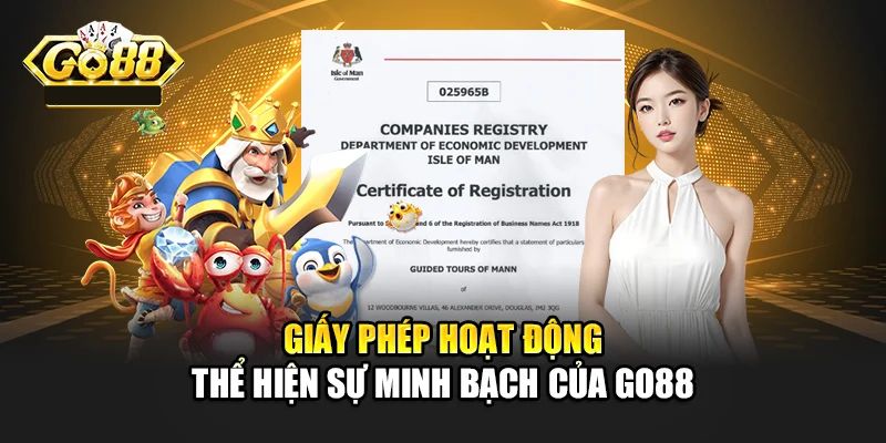Tổng quan giấy phép hoạt động Go88